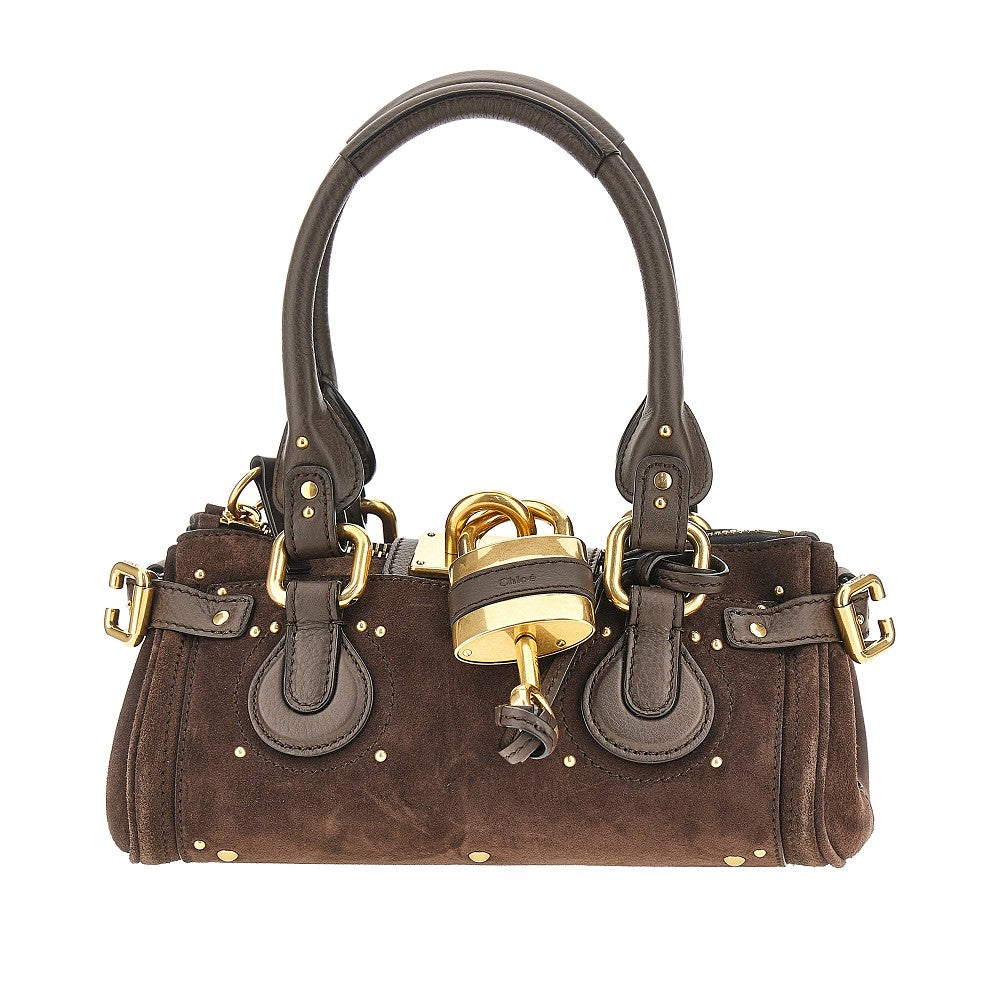Suede leather small 'Paddington' bag