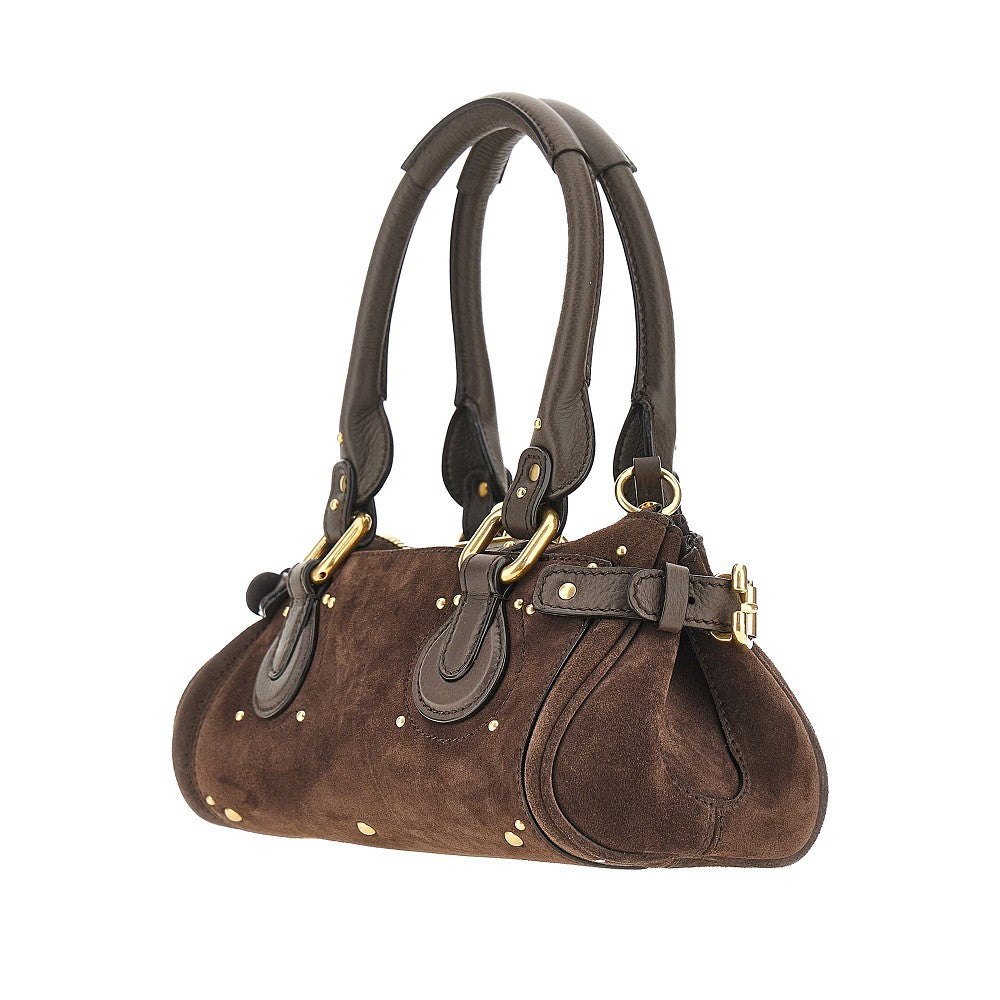 Suede leather small 'Paddington' bag