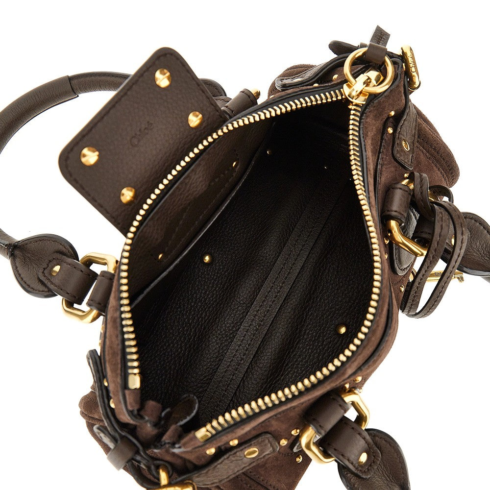 Suede leather small 'Paddington' bag