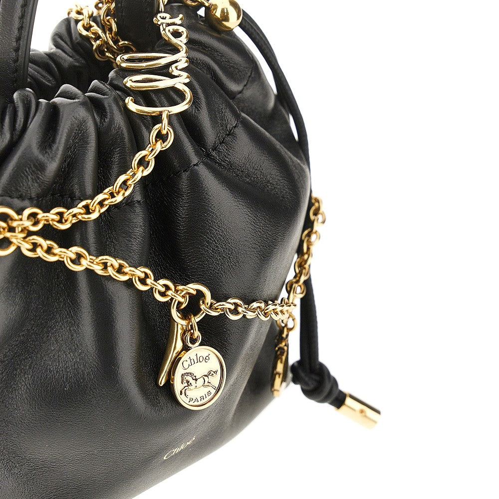 Borsa 'mini Chloé Icons' in pelle con catena