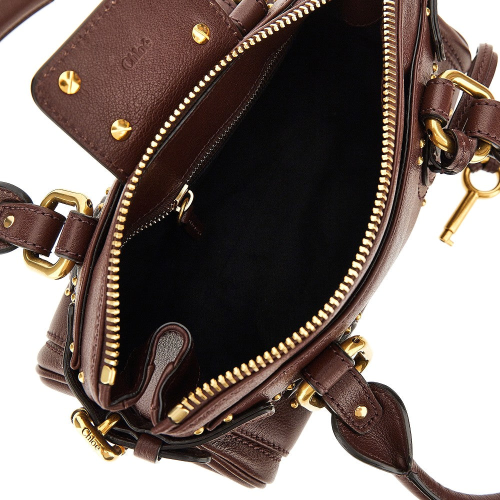 Borsa 'Paddington' piccola in pelle granata