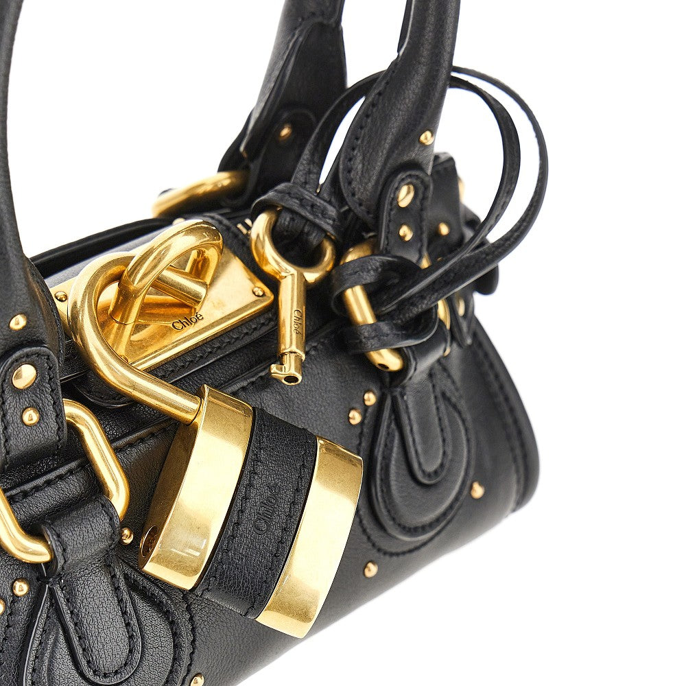 Borsa 'Paddington' piccola in pelle granata