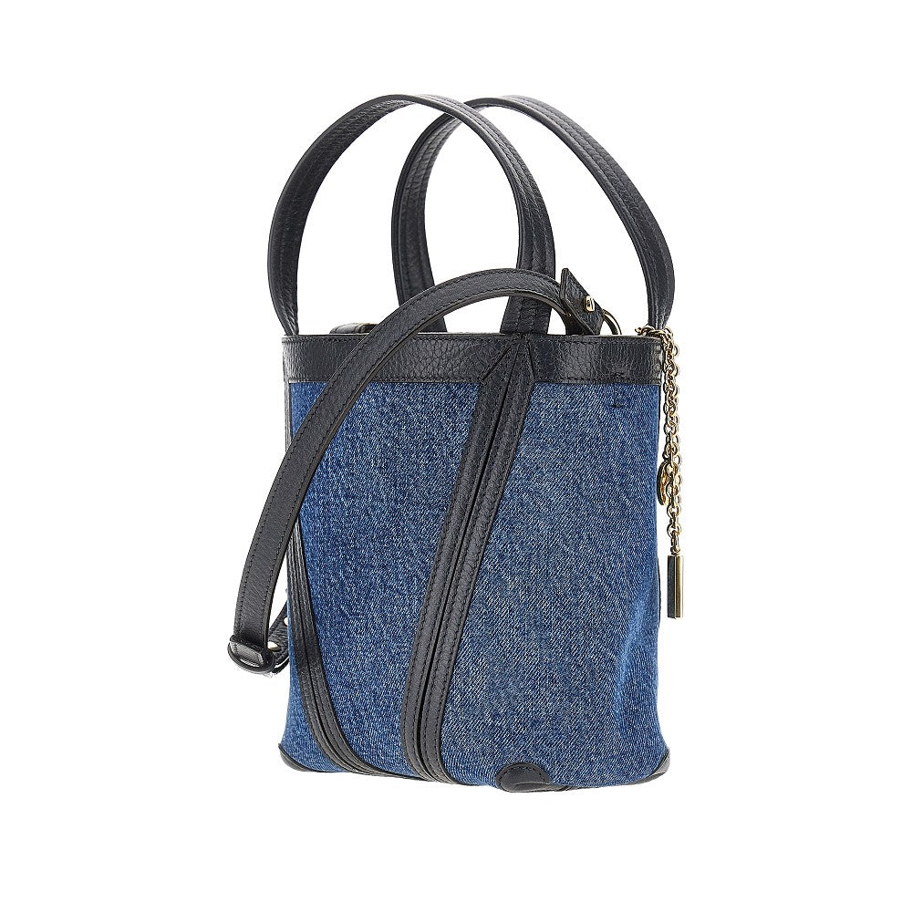 Borsa 'Chloé Spin' piccola in denim e pelle