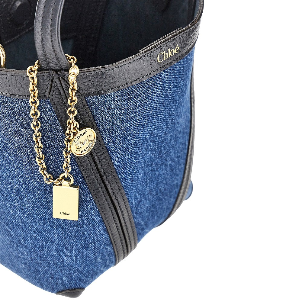 Borsa 'Chloé Spin' piccola in denim e pelle