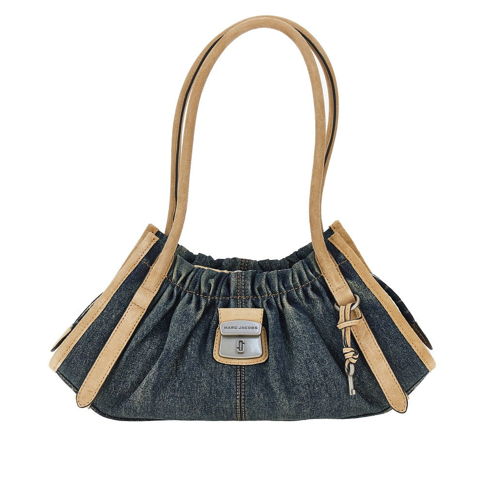 Borsa a spalla 'Cristina' in denim e suede