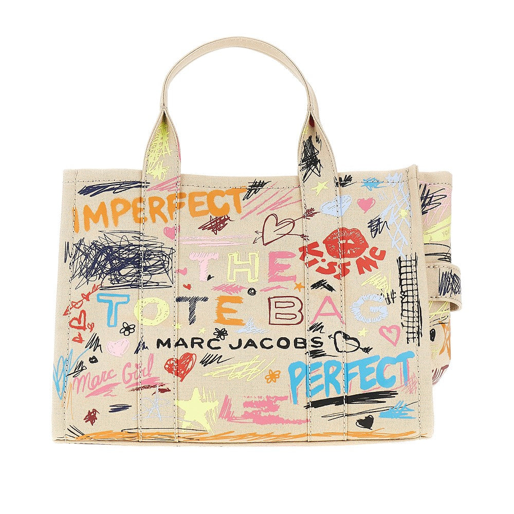 The Punk Scribble medium canvas tote bag