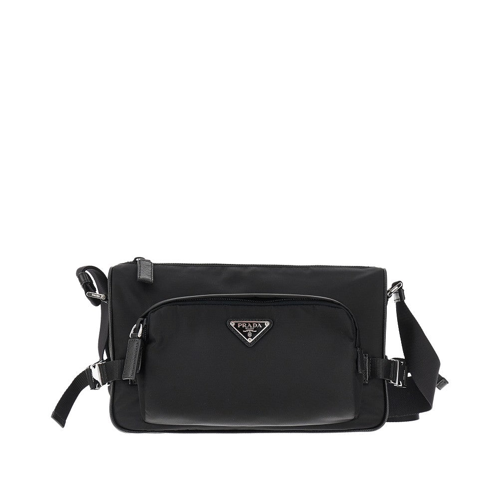 Borsa a tracolla media in Re-Nylon