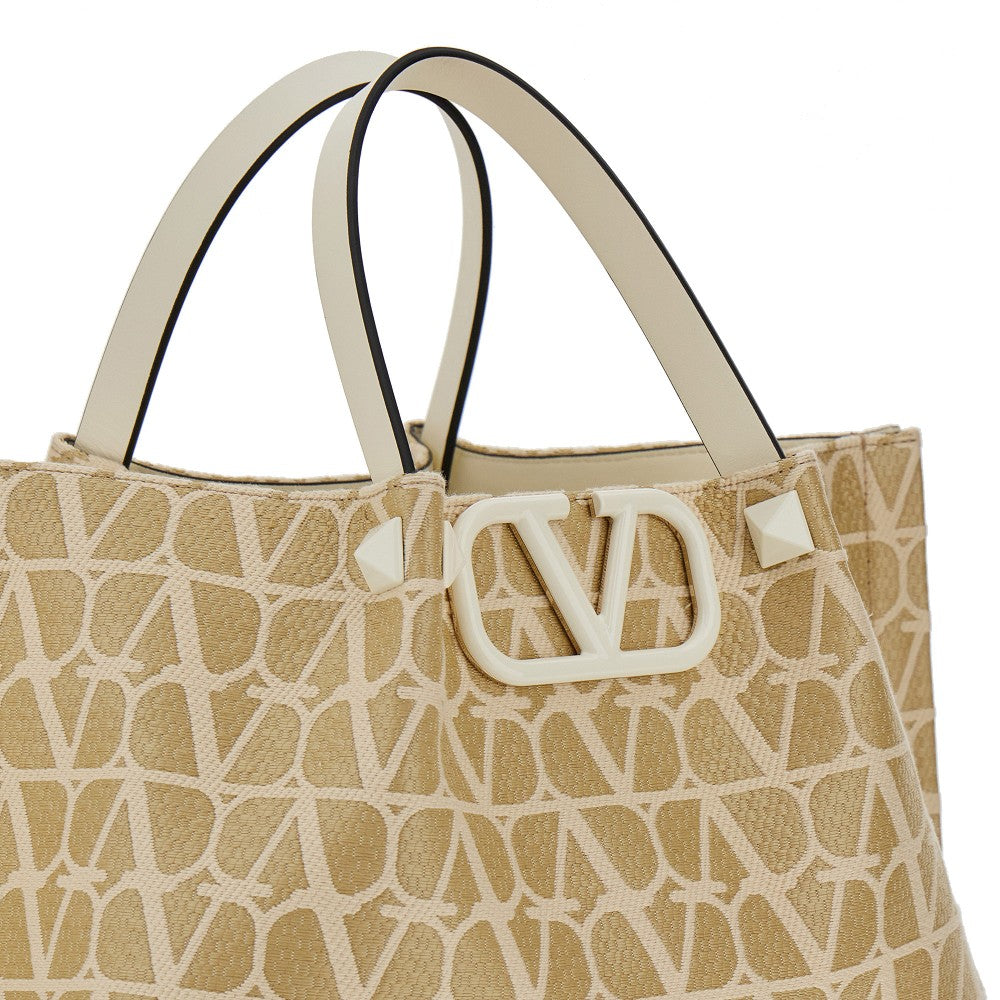 Toile Iconographe raffia shopping bag