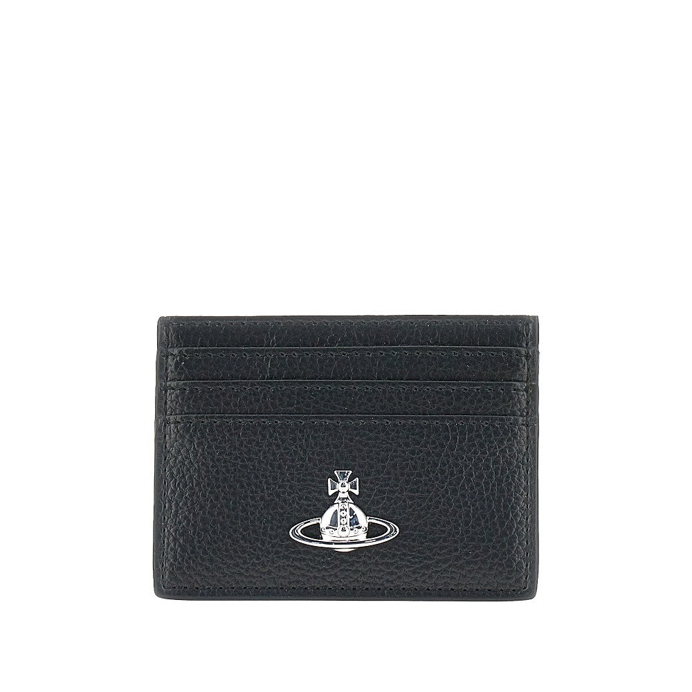 Grained leather cardholder