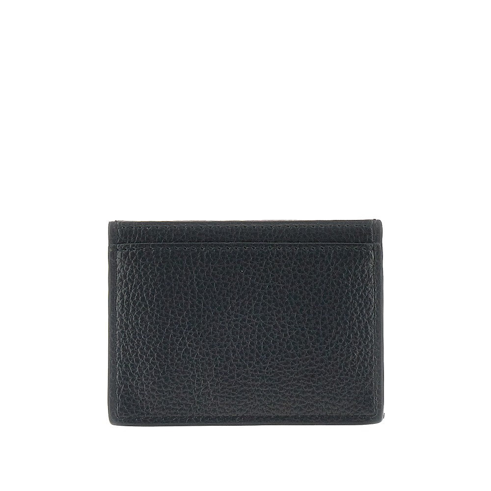 Grained leather cardholder