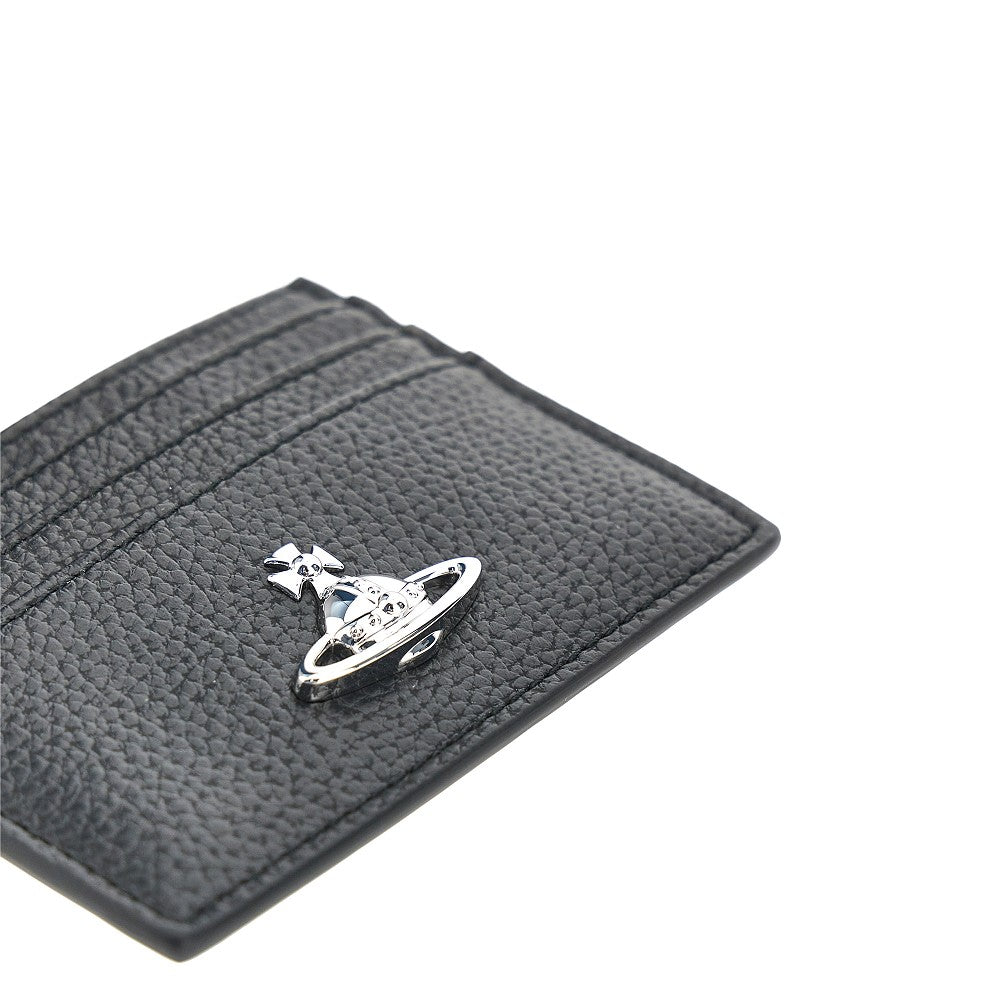 Grained leather cardholder