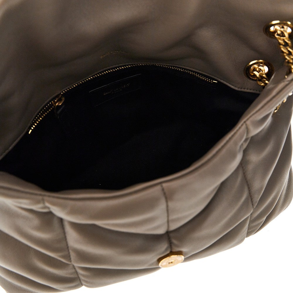 Leather small 'Loulou Puffer' bag