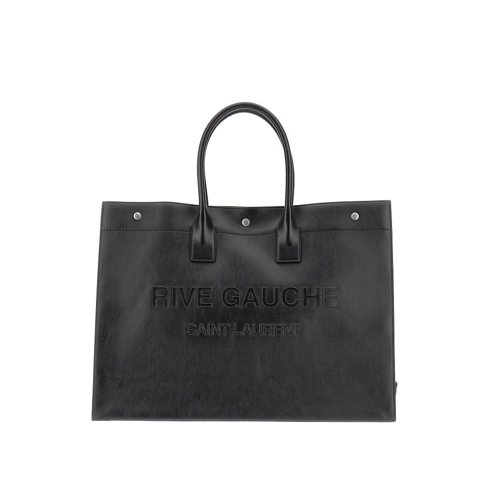 Large &#39;RIVE GAUCHE&#39; leather Tote Bag