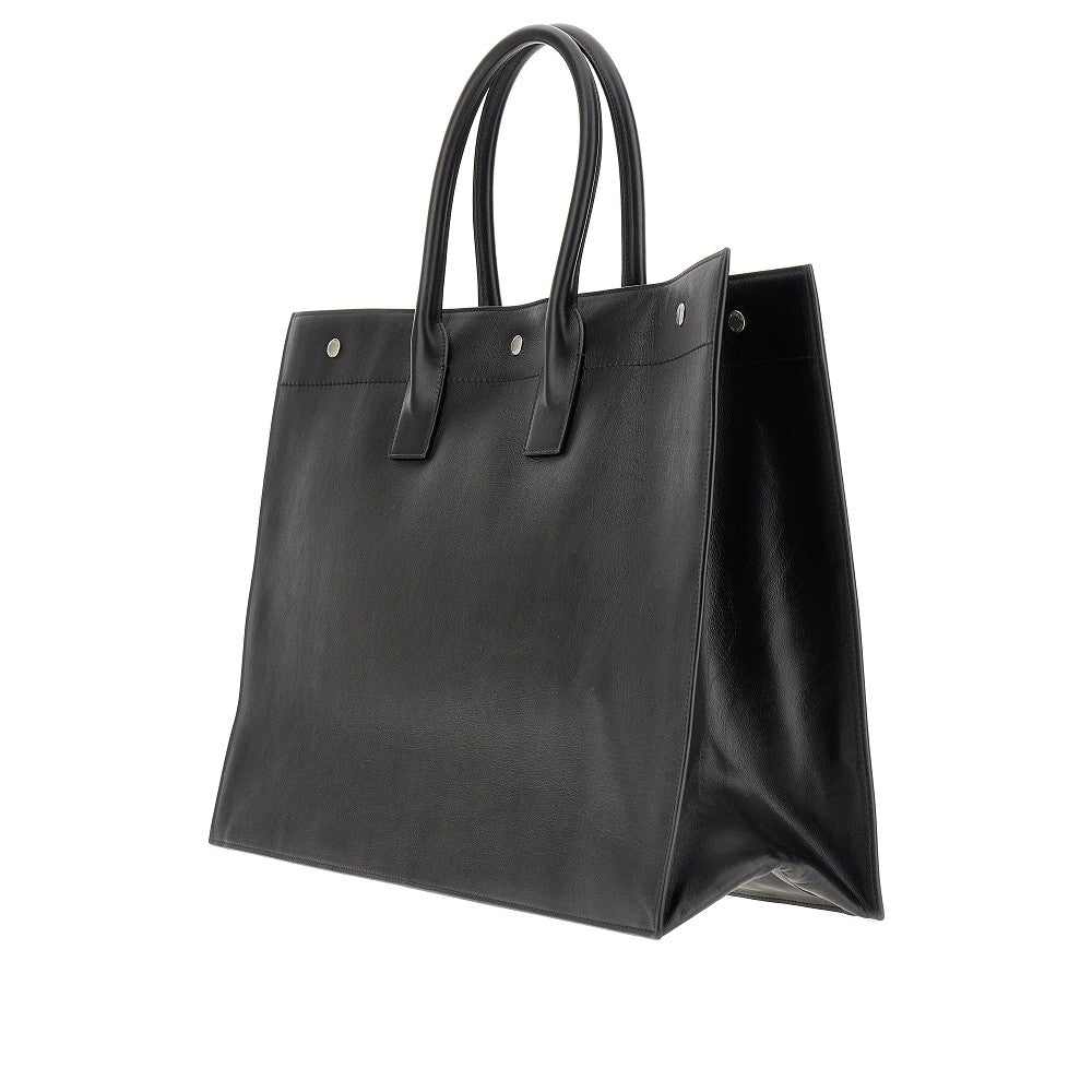 Large &#39;RIVE GAUCHE&#39; leather Tote Bag