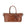 Glossy leather bag with embossed logo
