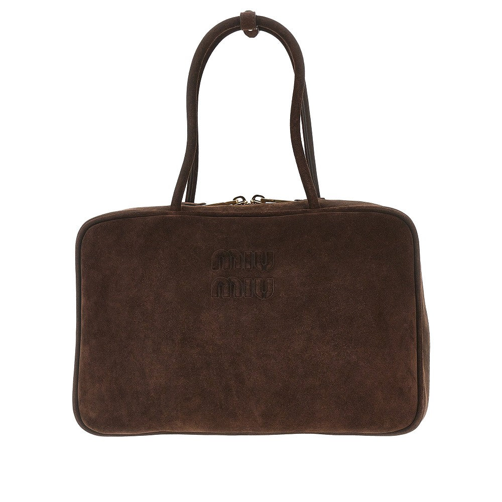 &#39;Beau&#39; suede leather bag