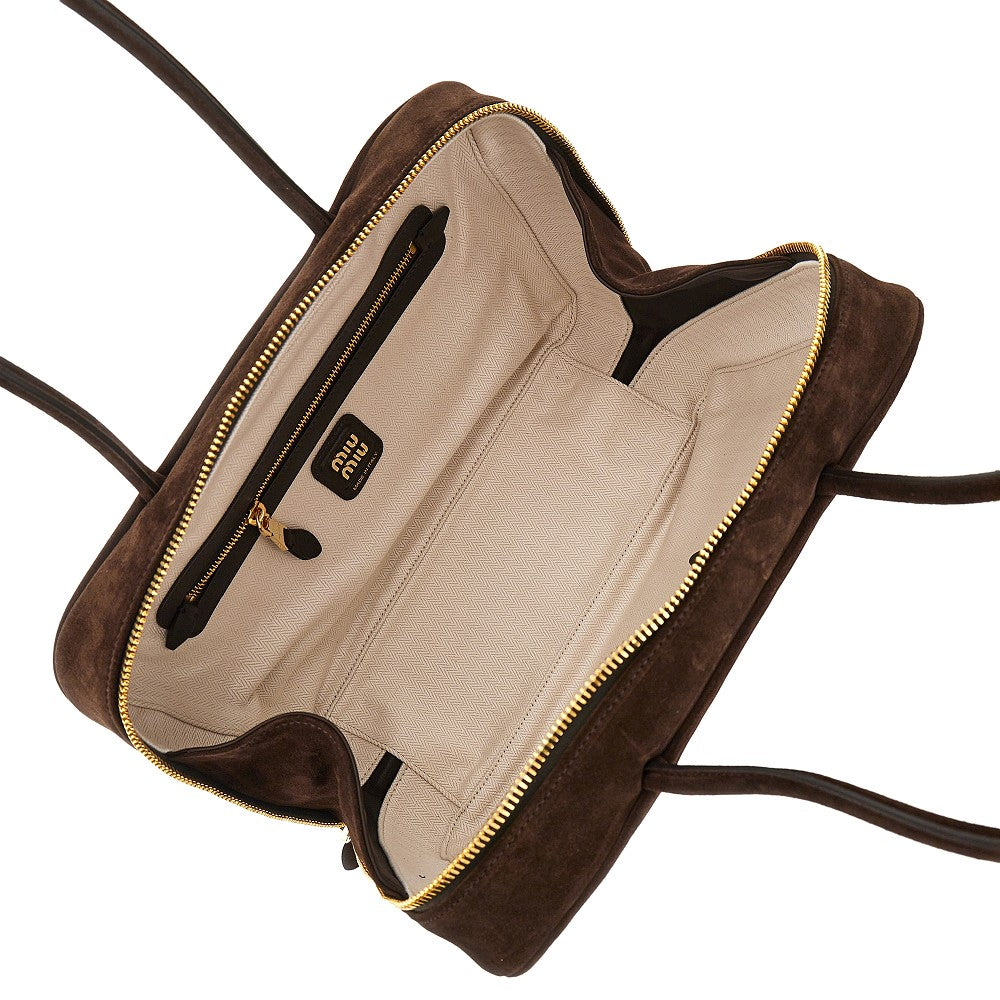 &#39;Beau&#39; suede leather bag