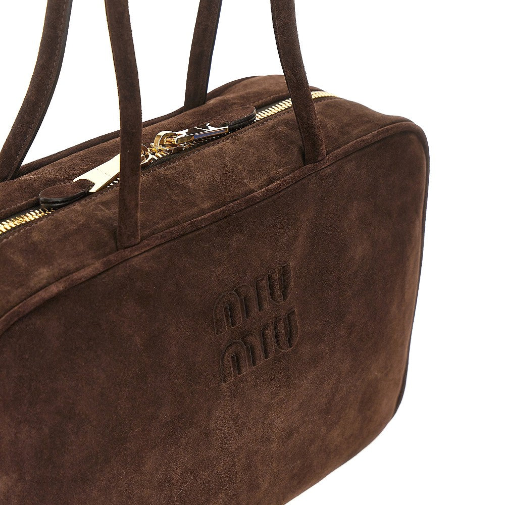 &#39;Beau&#39; suede leather bag