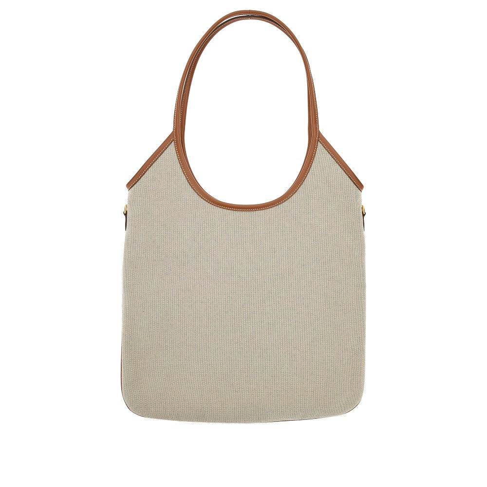 'Ivy' canvas and leather tote bag
