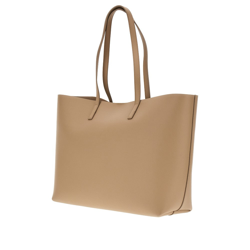 Leather E/W shopping bag