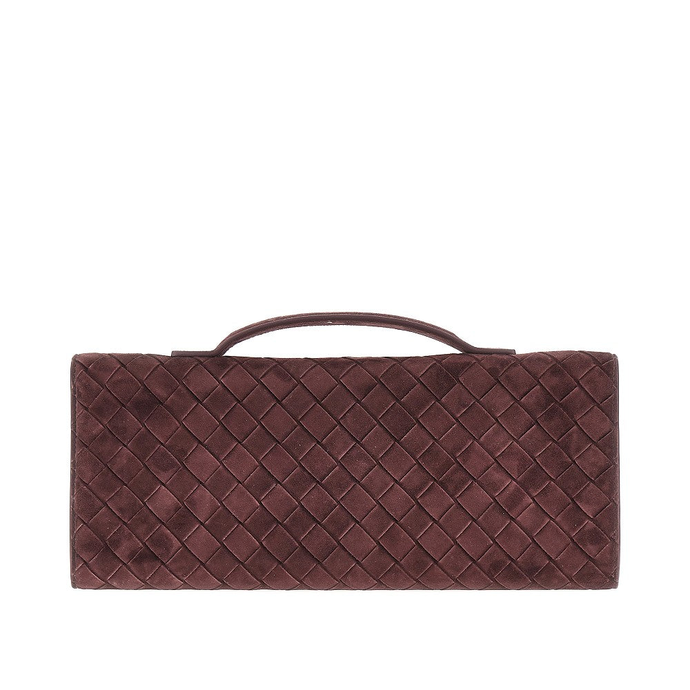 'Andiamo' suede leather clutch