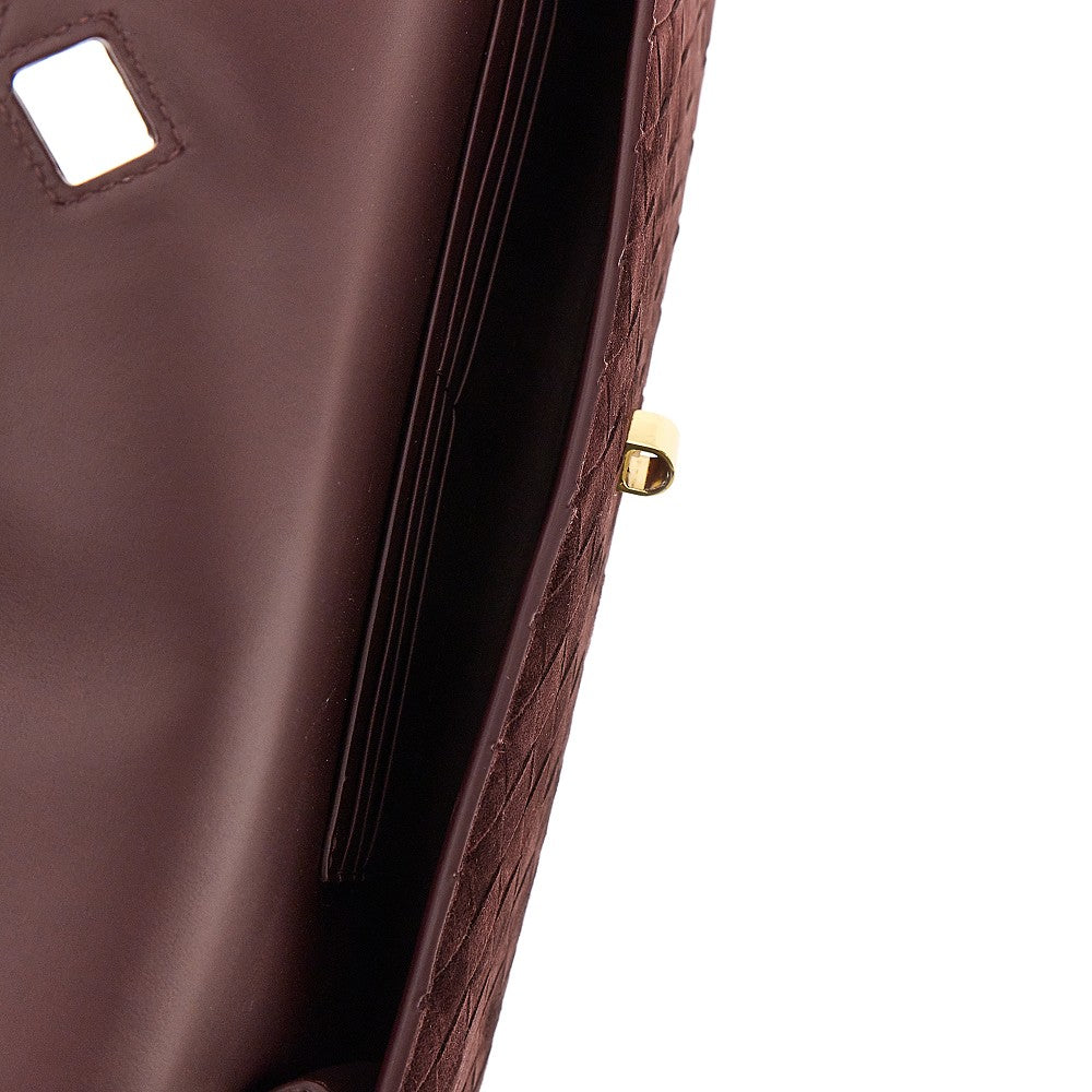'Andiamo' suede leather clutch