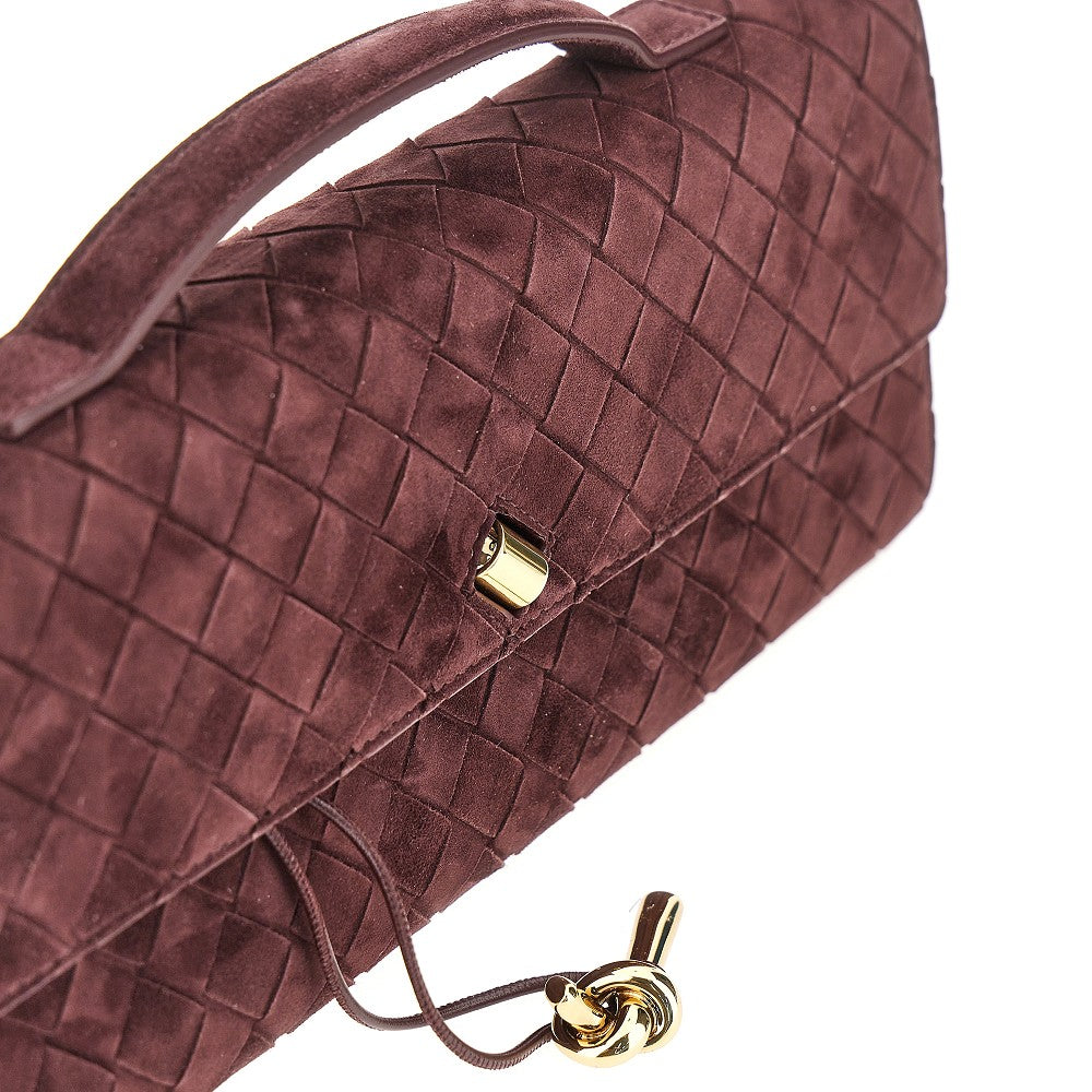 'Andiamo' suede leather clutch