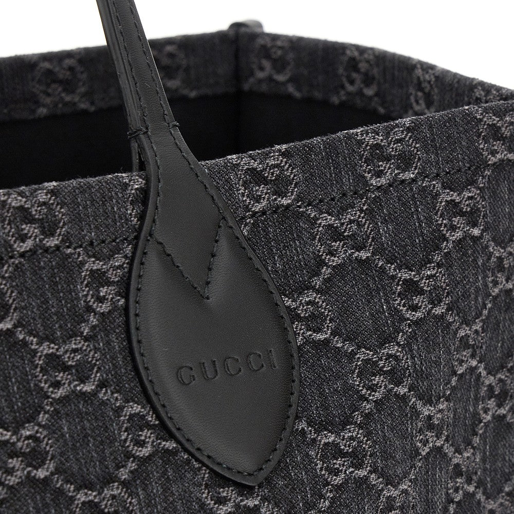 Shopping bag &#39;Ophidia&#39; grande in denim GG