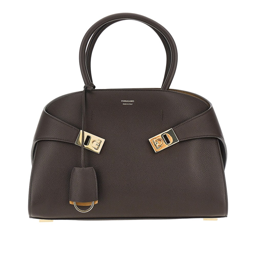 'Hug' grained leather bag