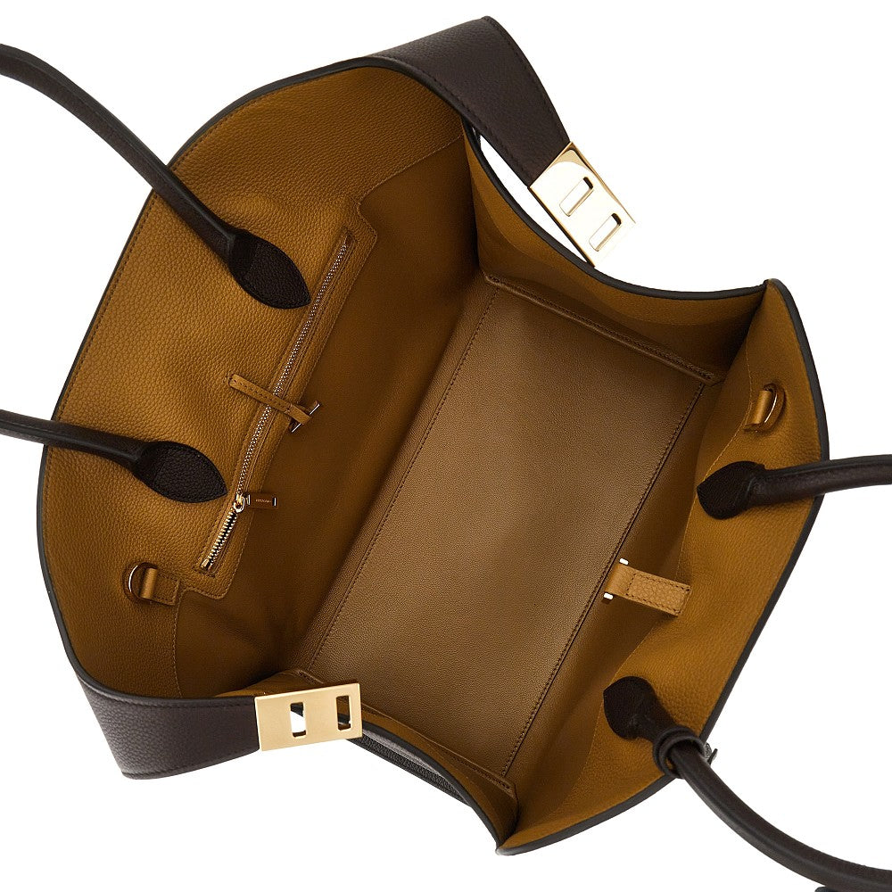 'Hug' grained leather bag