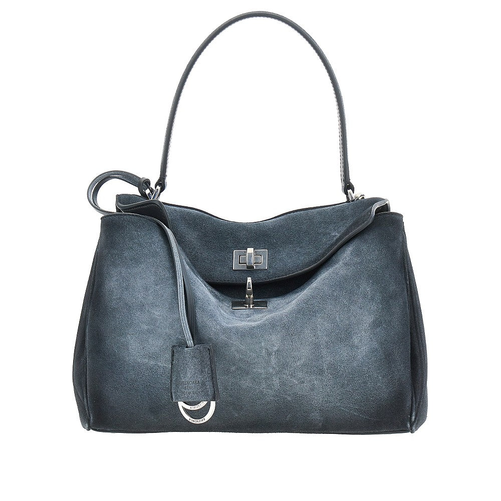 Waxed suede leather small 'Rodeo' bag