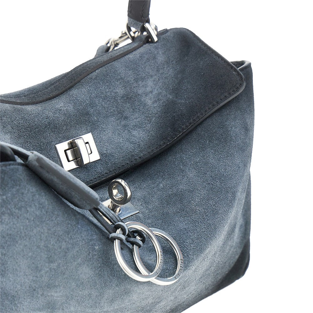 Waxed suede leather small 'Rodeo' bag