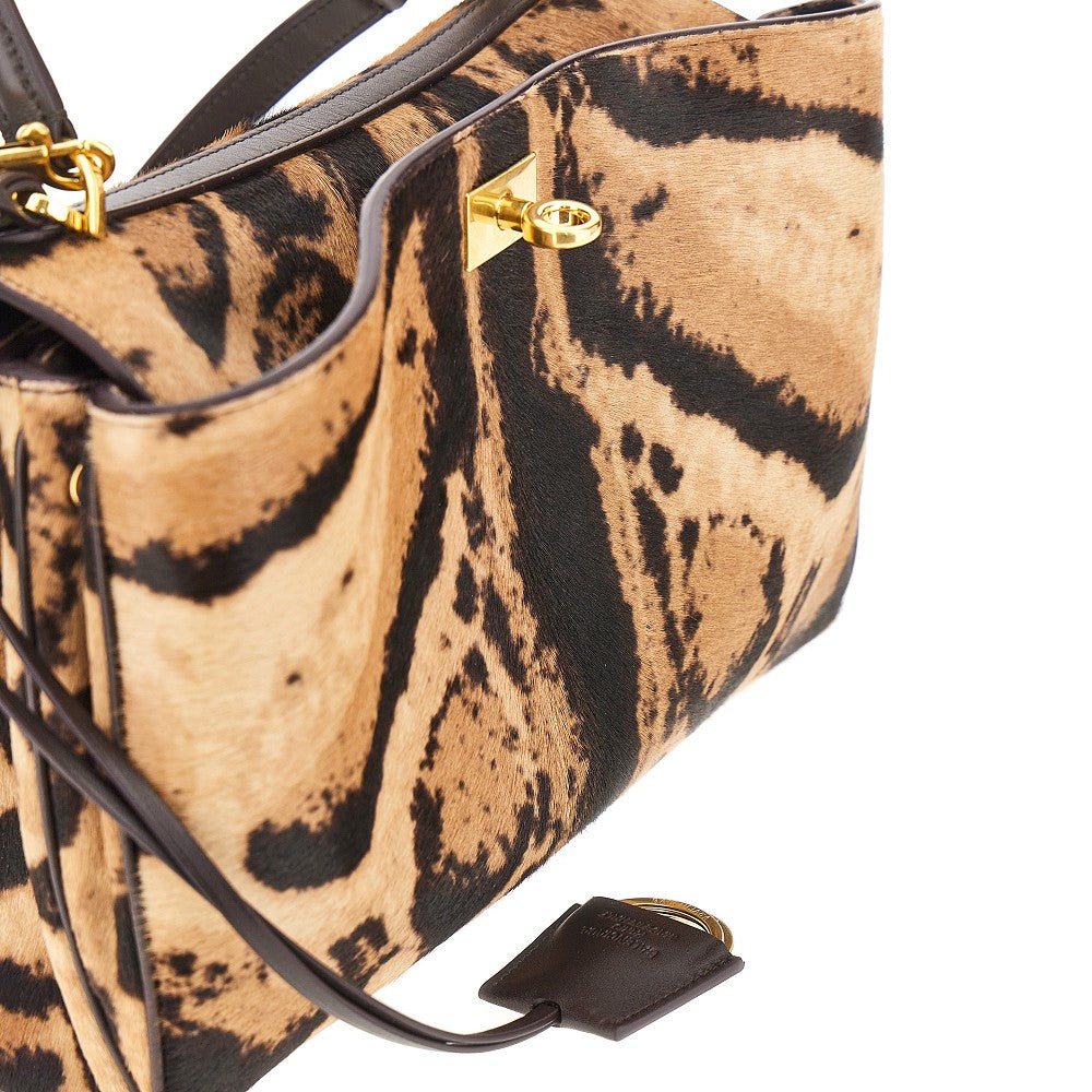 Borsa 'Rodeo' piccola in cavallino stampato