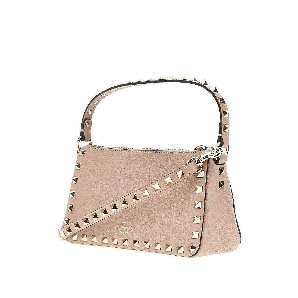 Grained leather small 'Rockstud' bag