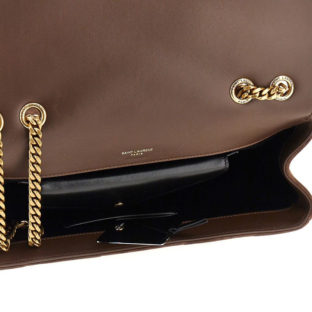 Quilted suede leather medium 'Loulou' bag