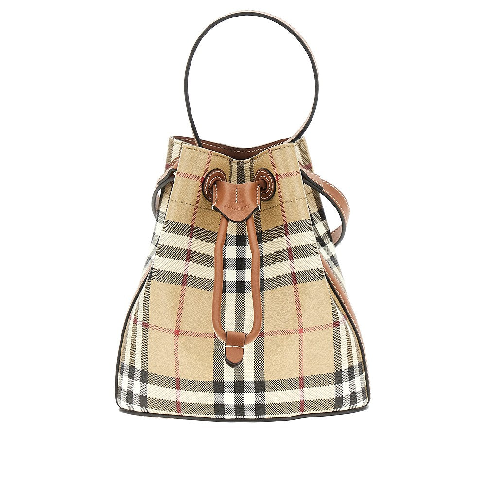 Mini bucket bag with Check motif