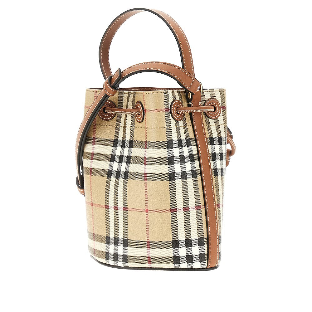 Mini bucket bag with Check motif