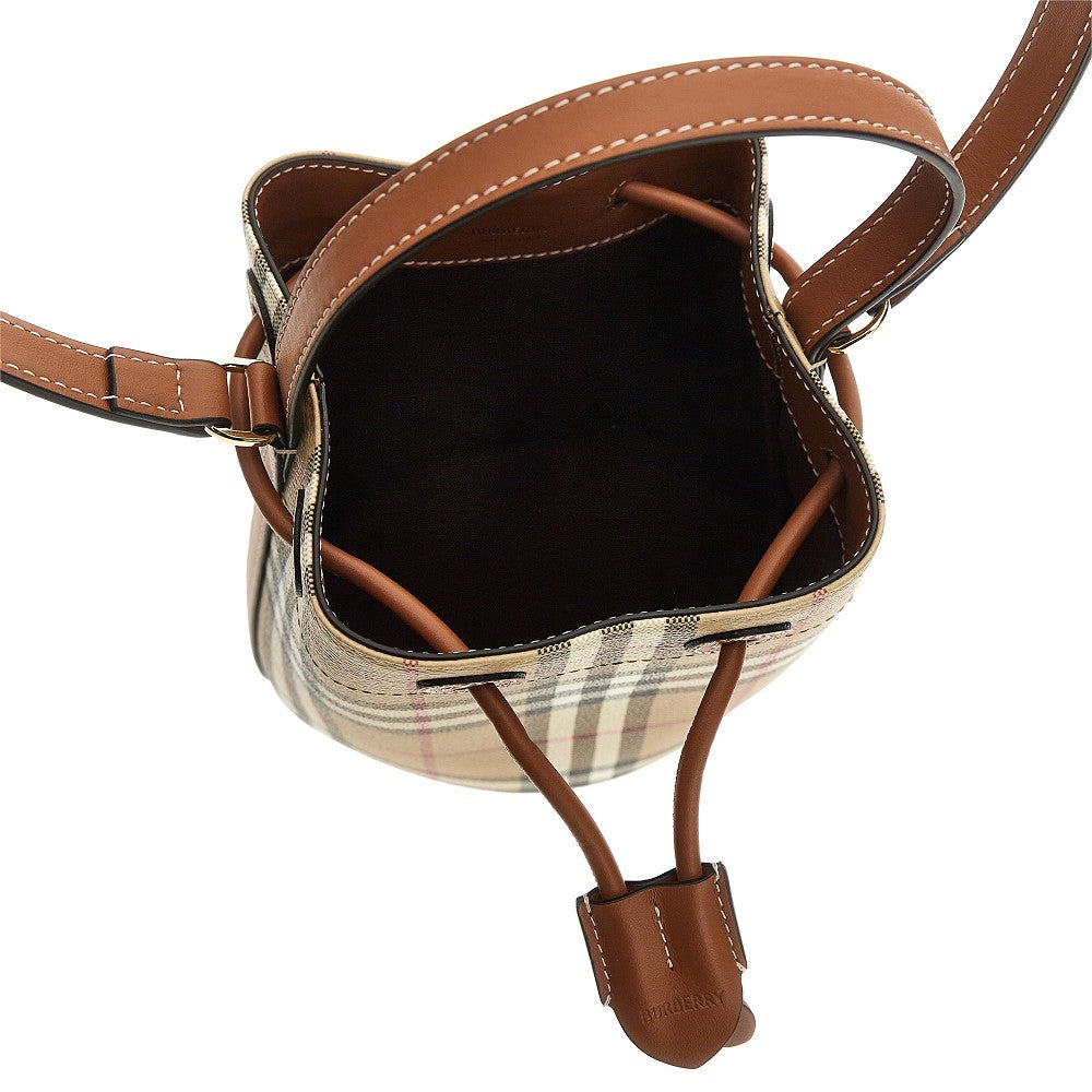 Mini bucket bag with Check motif