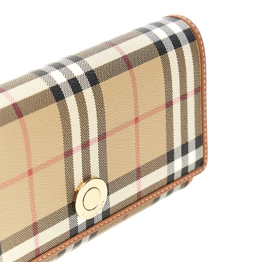 Clutch portafoglio in tessuto Check