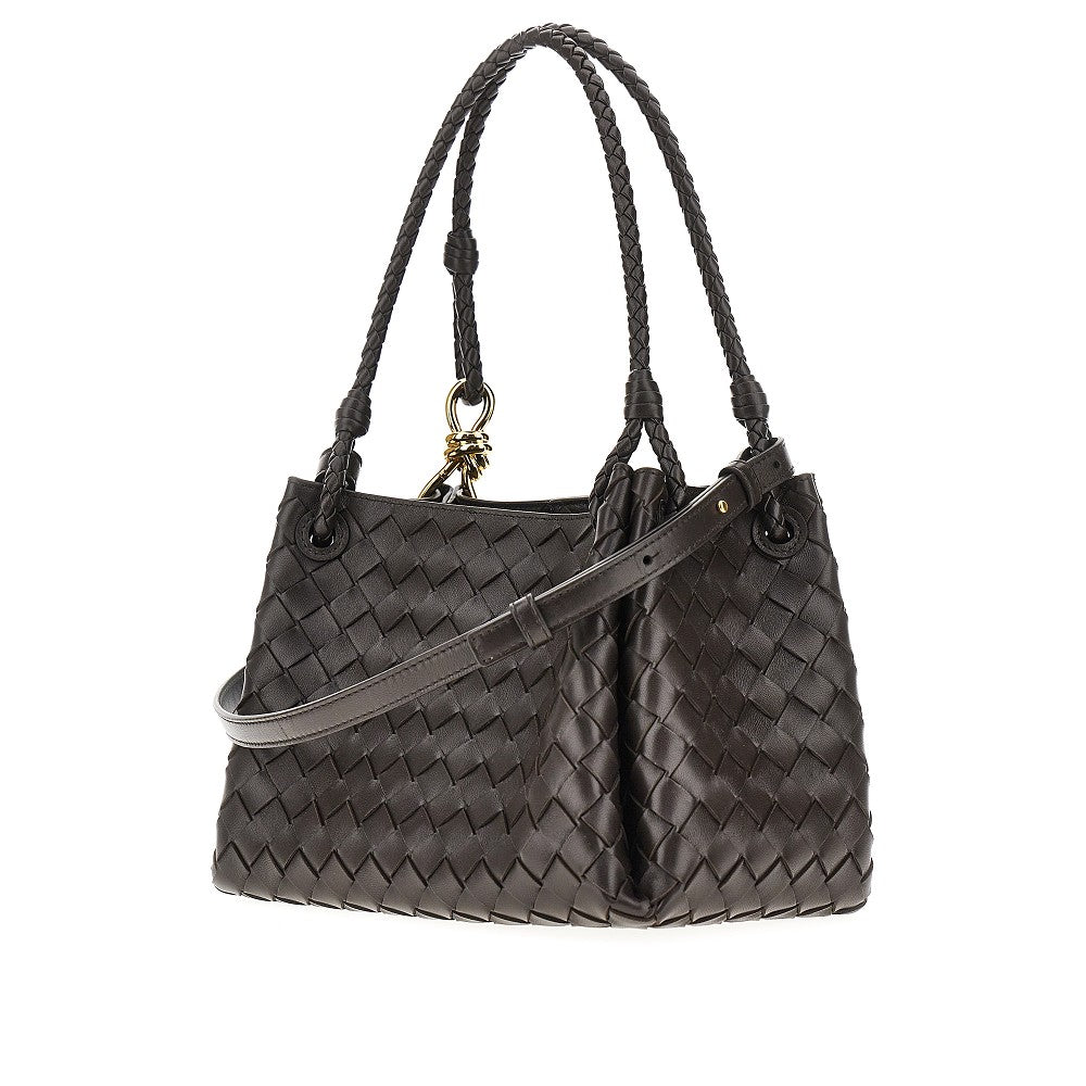 Borsa 'Parachute' media in pelle Intrecciato