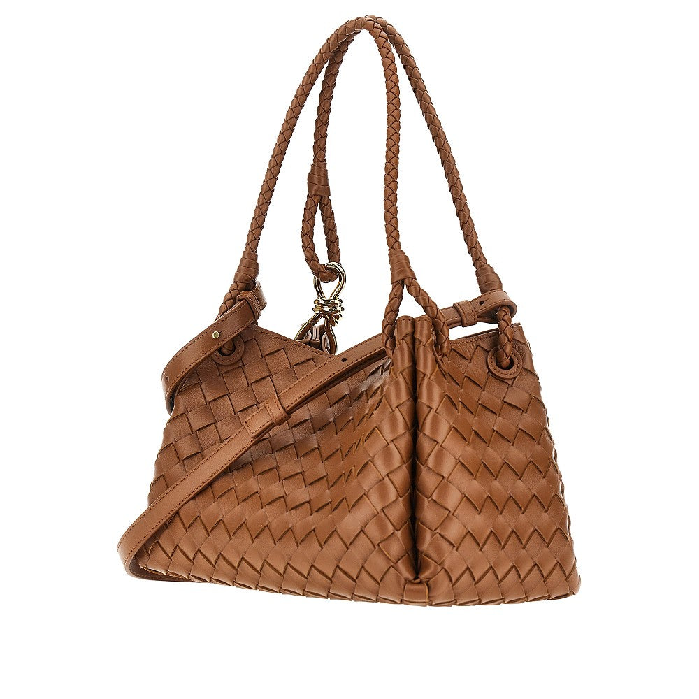 Borsa 'Parachute' media in pelle Intrecciato