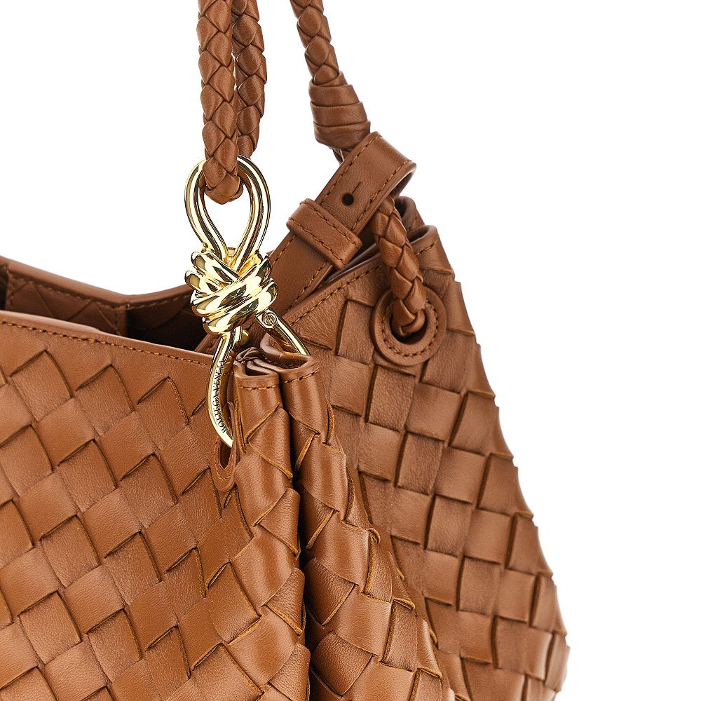 Borsa 'Parachute' media in pelle Intrecciato