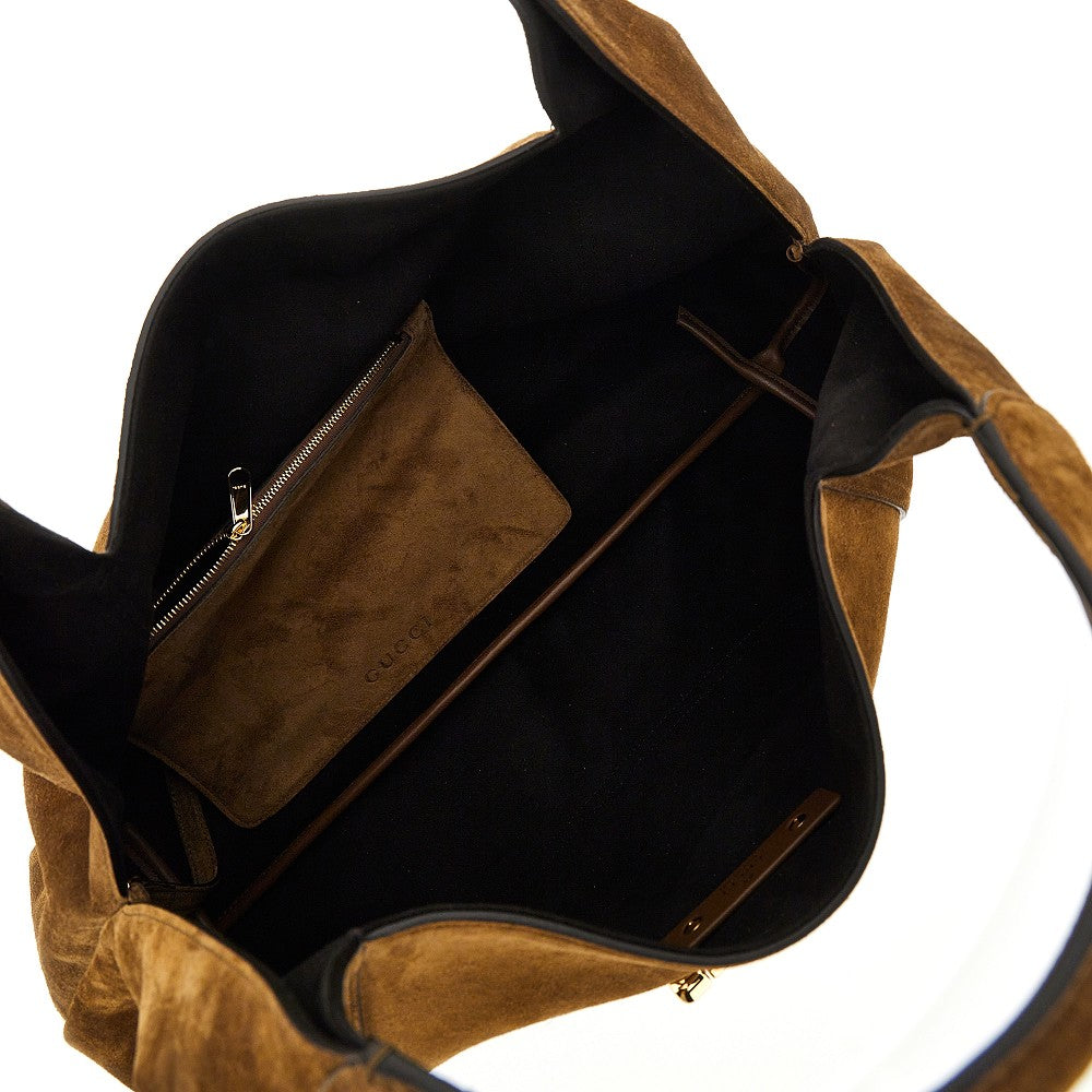 Leather maxi 'Gucci Softbit' shoulder bag