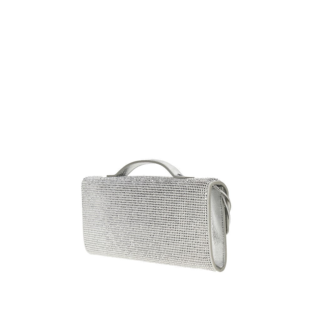 Clutch 'Andiamo' in pelle con cristalli