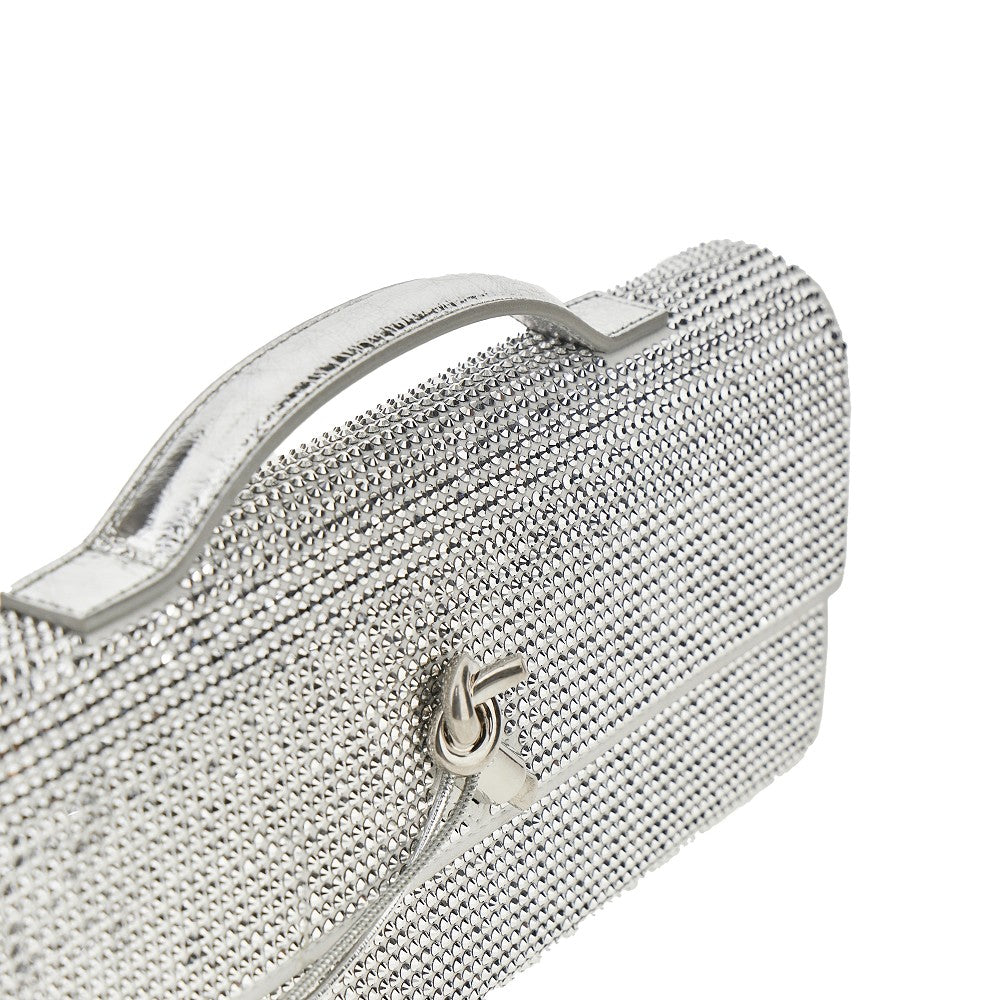 Clutch 'Andiamo' in pelle con cristalli