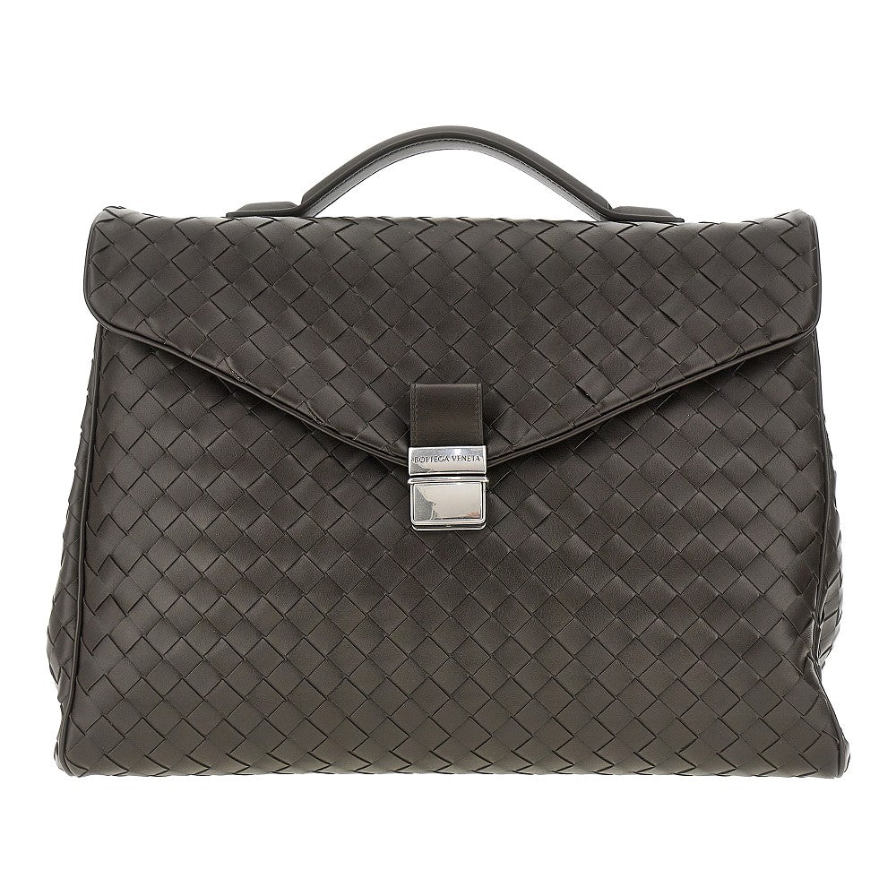 Borsa business Archivist in pelle Intrecciato
