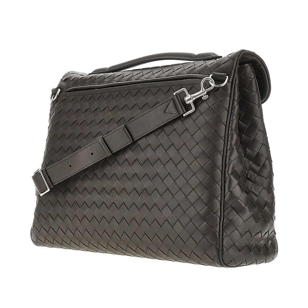 Borsa business Archivist in pelle Intrecciato