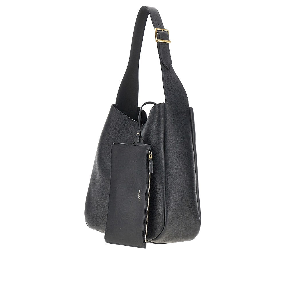 Large 'Le 5 à 7' grained leather bag