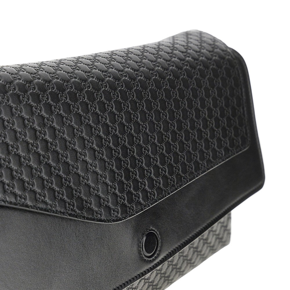Leather bag with GG Interlock chain