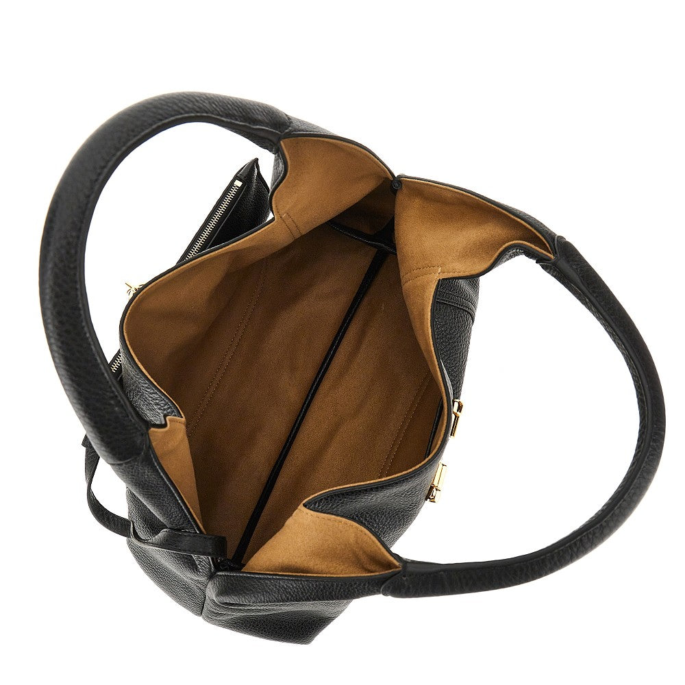 'Softbit' grained leather bag